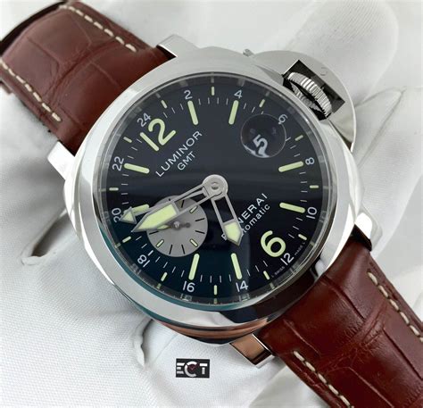 Used Panerai Luminor GMT PAM 88 stainless steel 44mm auto